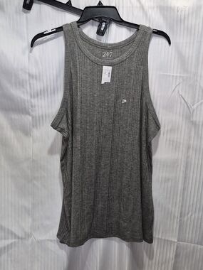 Maurices 24/7 3X Ribbed Tank Top in Heather Gray NWT